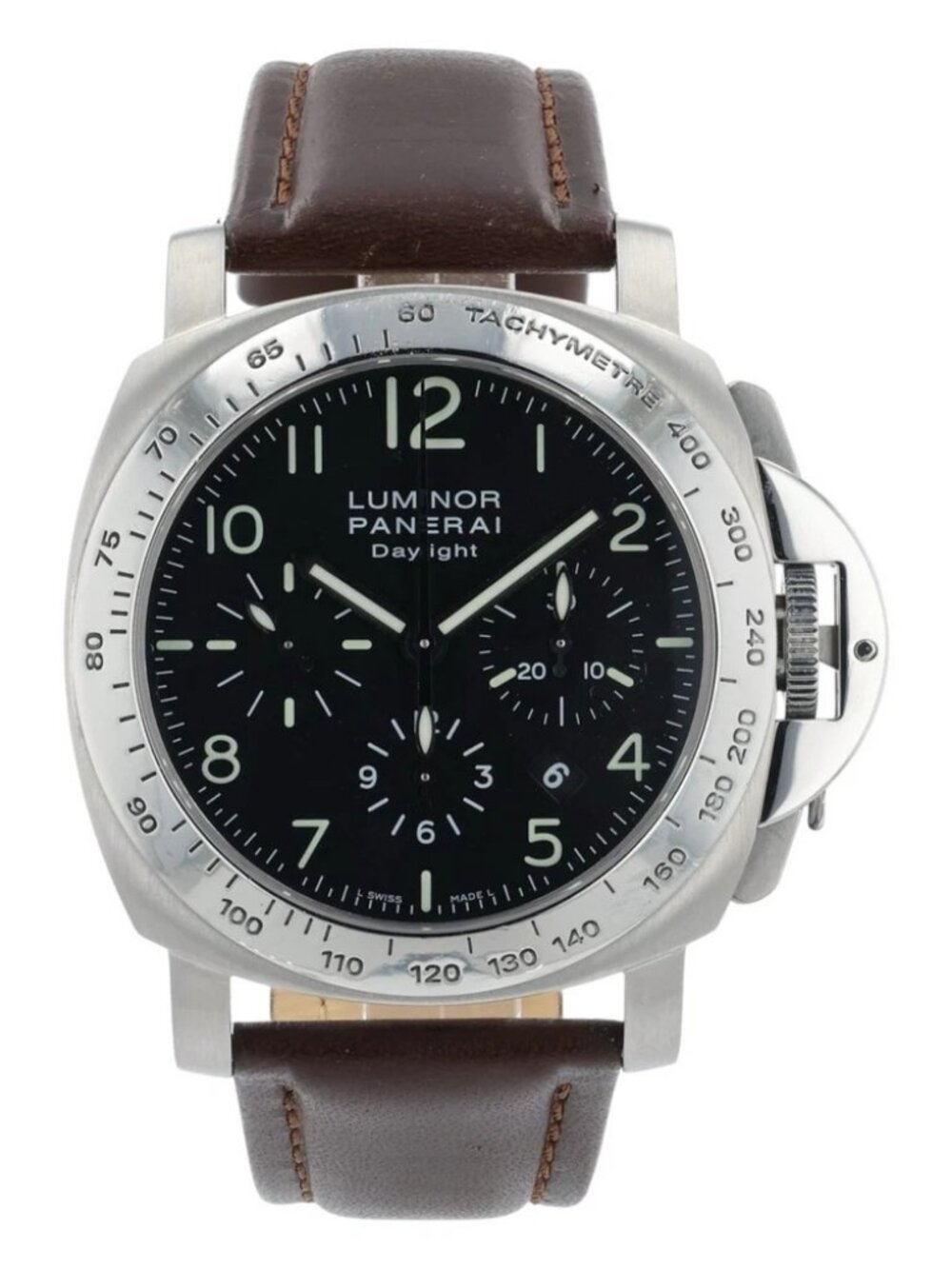Panerai Luminor Chrono Daylight Black Dial Steel 44mm Automatic Men’s